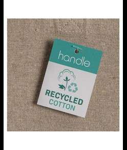 Shopper  in cotone riciclato 190 g/m2, manici lunghi e soffietto Handle