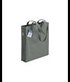 Shopper carbon neutral in cotone riciclato 280 g/m2, manici lunghi e soffietto Handle
