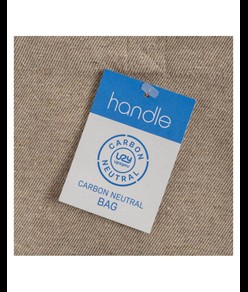 Shopper carbon neutral in cotone riciclato 280 g/m2, manici lunghi e soffietto Handle