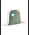 Zainetto carbon neutral in cotone riciclato effetto melange 280 gr/m2 con chiusura a stroz Handle