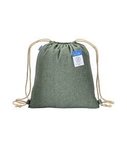 Zainetto carbon neutral in cotone riciclato effetto melange 280 gr/m2 con chiusura a stroz Handle Zainetto carbon neutral in cotone riciclato effetto melange 280 gr/m2 con chiusura a stroz Handle