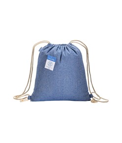 Zainetto carbon neutral in cotone riciclato effetto melange 280 gr/m2 con chiusura a stroz Handle Zainetto carbon neutral in cotone riciclato effetto melange 280 gr/m2 con chiusura a stroz Handle