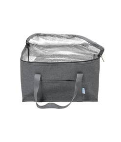 Borsa termica in r-pet melange con interno argentato Borsa termica in r-pet melange con interno argentato