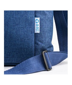 Borsa termica in r-pet melange con interno bianco in PEVA. Borsa termica in r-pet melange con interno bianco in PEVA.