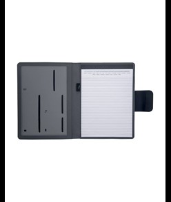 Cartella porta blocco A4 in R-PET con magnete di chiusura che si illumina personalizzabile