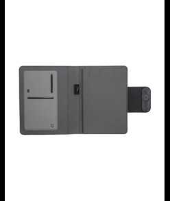 Cartella porta blocco A5 in R-PET con magnete di chiusura che si illumina personalizzabile