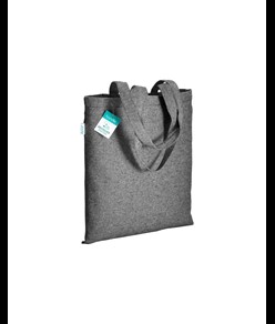 Shopper in cotone riciclato 280 g/m2, manici lunghi e soffietto Handle