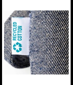 Shopper in cotone riciclato 280 g/m2, manici lunghi e soffietto Handle