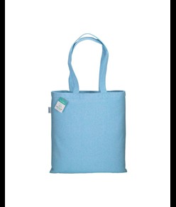 Shopper in cotone riciclato 280 g/m2, manici lunghi e soffietto Handle