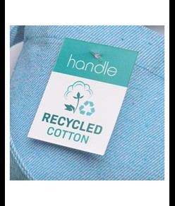 Shopper in cotone riciclato 280 g/m2, manici lunghi e soffietto Handle