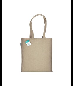 Shopper in cotone riciclato 280 g/m2, manici lunghi e soffietto Handle