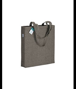 Shopper in cotone riciclato 280 g/m2, manici lunghi e soffietto Handle