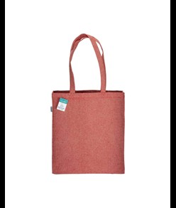 Shopper in cotone riciclato 280 g/m2, manici lunghi e soffietto Handle