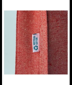 Shopper in cotone riciclato 280 g/m2, manici lunghi e soffietto Handle