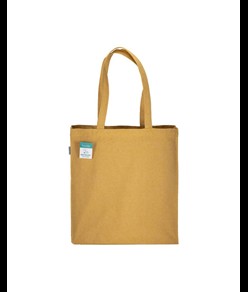 Shopper in cotone riciclato 280 g/m2, manici lunghi e soffietto Handle