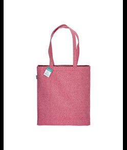 Shopper in cotone riciclato 280 g/m2, manici lunghi e soffietto Handle