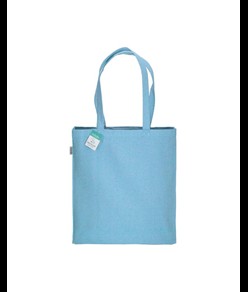 Shopper in cotone riciclato 280 g/m2, manici lunghi e soffietto Handle