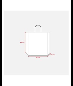 Shopper in carta riciclata 100 gr/m2 con soffietto Handle