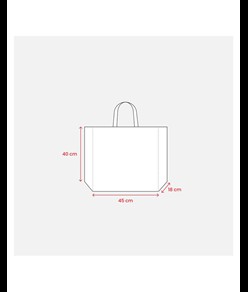 Shopper in PP  riciclato laminato 120g/m2, manici corti e soffietto Handle