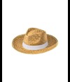 Cappello in paglia con fascia elastica 3 cm applicabile e personalizzabile