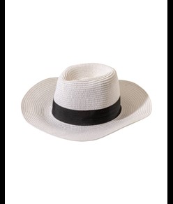 Cappello in paglia di carta con fascia elastica 3 cm applicabile e personalizzabile