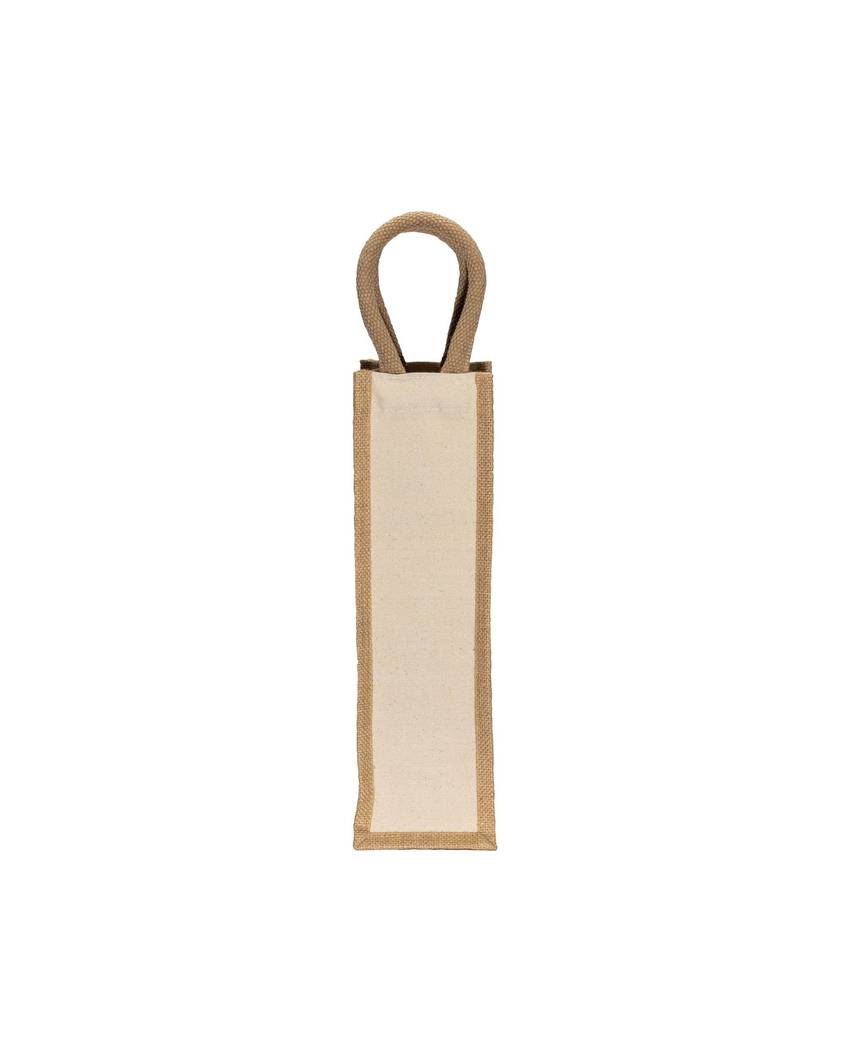 Borsa portabottiglia in juta e cotone da 280 gr/m2, con manici in corda Handle