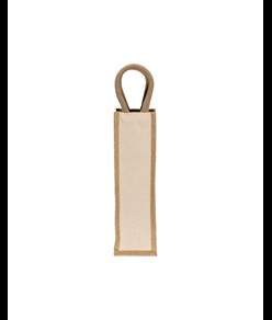 Borsa portabottiglia in juta e cotone da 280 gr/m2, con manici in corda Handle