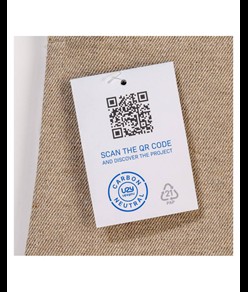 Grembiule carbon neutral in cotone riciclato 280 gr/m2