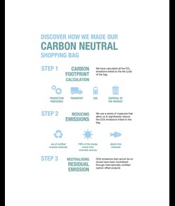 Grembiule carbon neutral in cotone riciclato 280 gr/m2