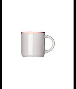 Tazza vintage in ceramica da 240 ml con rivestimento  per sublimazione. e bordo colorato