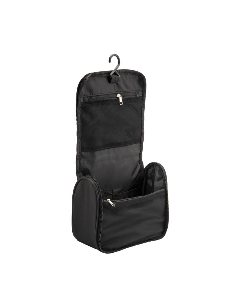 Beauty case in microfibra con zip, ampie tasche interne