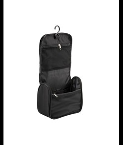 Beauty case in microfibra con zip, ampie tasche interne