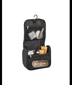 Beauty case in microfibra con zip, ampie tasche interne