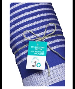 Telo mare/pareo  in cotone riciclato stile futa da 350 gr/m2