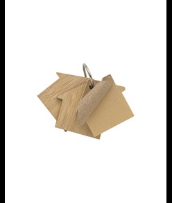 Foglietti adesivi per appunti a forma di casetta (80 pag.), copertina in bambù