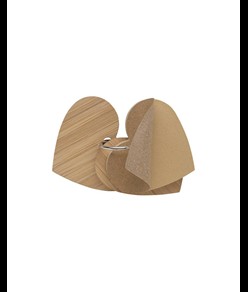 Foglietti adesivi per appunti a forma di cuore (80 pag.), copertina in bambù