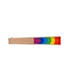 Ventaglio arcobaleno in poliestere con manico in legno Ventaglio arcobaleno in poliestere con manico in legno
