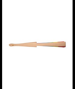 Ventaglio arcobaleno in poliestere con manico in legno