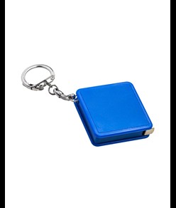 Portachiavi con metro flessibile retrattile, 1 mt