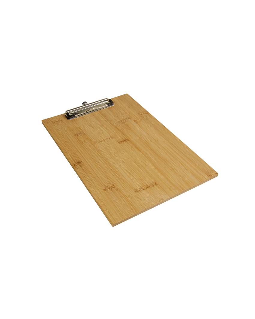 Portablocco A4 in bambù con molla in metallo
