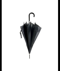 Ombrello automatico con fusto in metallo e manico curvo in plastica