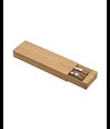 Set di due penne a scatto in bamboo, di cui una con gommino per touch screen