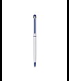 Penna twist con fusto e clip in metallo, con gommino per touch screen in tinta
