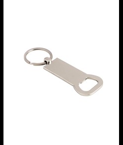 Portachiavi in metallo e bambu con apribottiglie