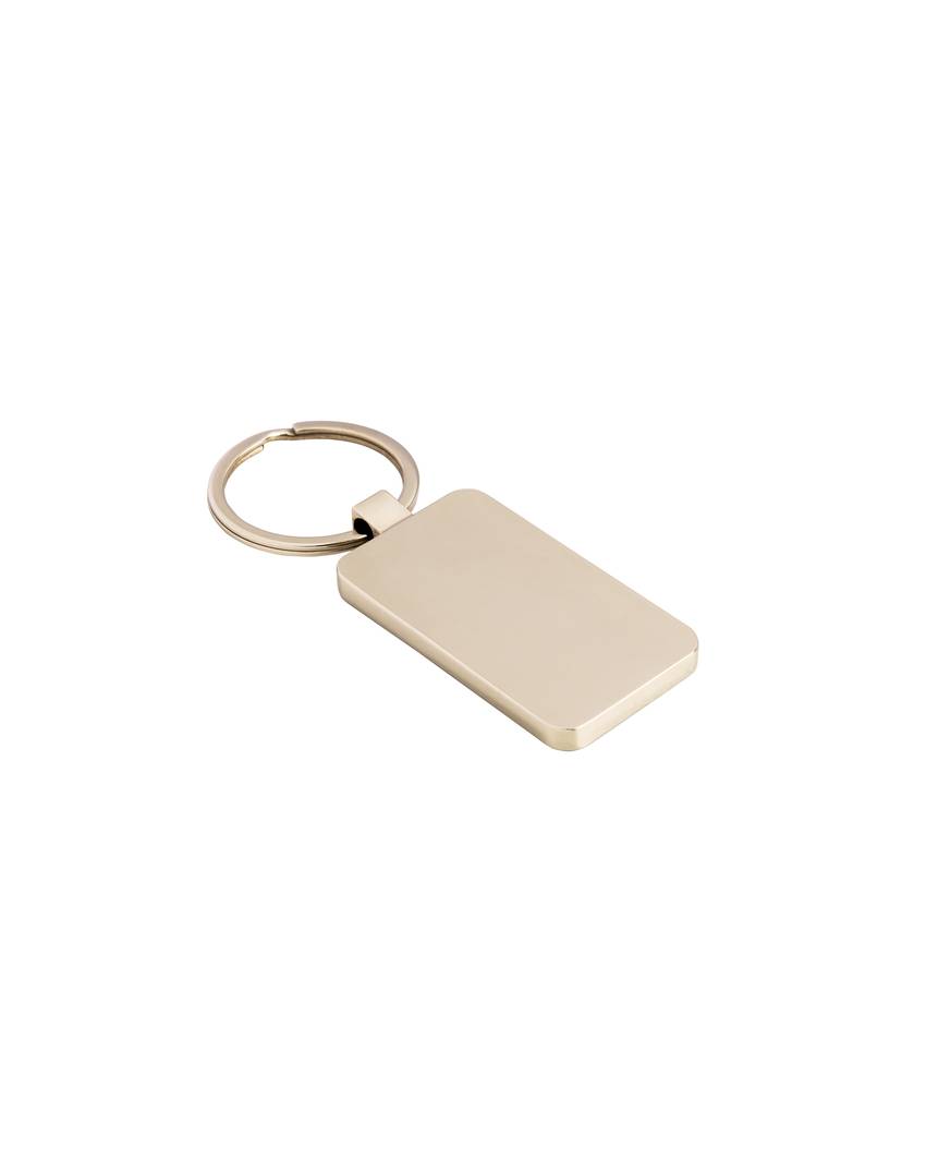 Portachiavi rettangolare in metallo e sughero