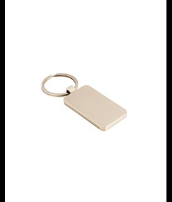 Portachiavi rettangolare in metallo e sughero