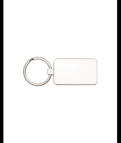 Portachiavi rettangolare in metallo e sughero