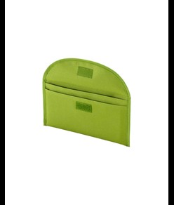 Bustina portadocumenti in poliestere 600D con due tasche e chiusura con velcro