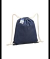 Zaino in cotone denim riciclato con chiusura a strozzo e angoli rinforzati Handle