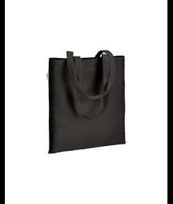 Shopper in cotone biologico 220 g/m2, manici lunghi e soffietto Handle